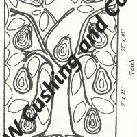 Faith Large, pattern by Primitive Grace, 27" x 45"