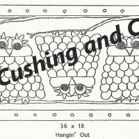 Hanging Out, pattern by Primitive Grace, 36" x 18"