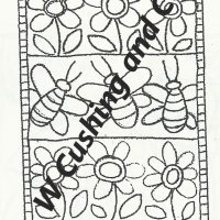 Honey Bees, pattern by Primitive Grace, 24" x 36"