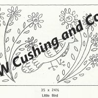 Little Bird, pattern by Primitive Grace, 35" x 24 1/2"