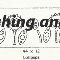 Lollipops, pattern by Primitive Grace, 44" x 12"