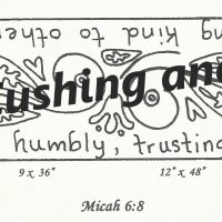 Micah 6:8 Large, pattern by Primitive Grace, 12" x 48"