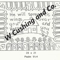 Psalm 91:4, pattern by Primitive Grace, 28" x 21"