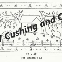 The Wooden Flag, pattern by Primitive Grace, 25" x 47"