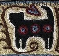 Clifford's Nine Lives Large, pattern by Primitive Grace, 22 1/2" x 42"