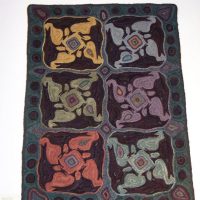 Cock-Eyed Crows Large, pattern by Primitive Grace, 42 1/2" x 60"