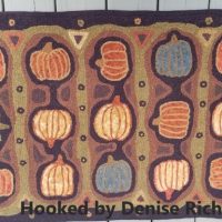 A Patch of Pumpkins Large, pattern by Primitive Grace, 48" x 76"