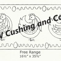 Free Range, pattern by Primitive Grace, 16 1/2" x 35 1/2"