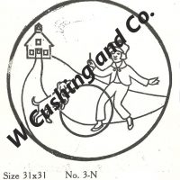 Boy, 31" x 31" round, Ralph Burnham Pattern No. 3-N