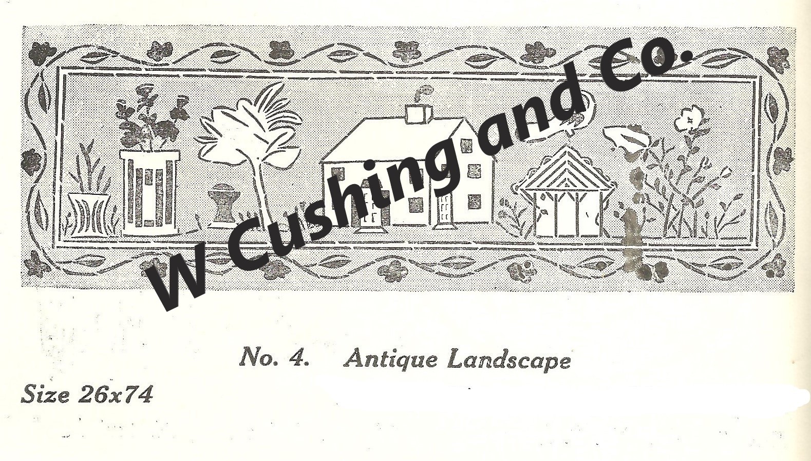 Antique Landscape, 26" x 74", Ralph Burnham Pattern No. 4