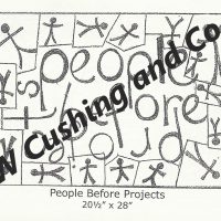 People Before Projects, pattern by Primitive Grace, 20 1/2" x 28"