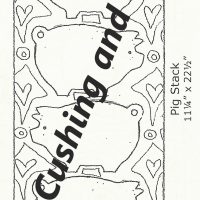 Pig Stack, pattern by Primitive Grace, 11 1/4" x 22 1/2"