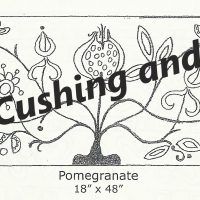 Pomegranate, pattern by Primitive Grace, 18" x 48"