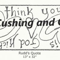 Rudd's Quote, pattern by Primitive Grace, 13" x 32"