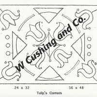 Tulip's Corners Large, pattern by Primitive Grace, 36" x 48"