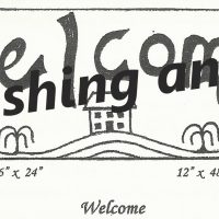 Welcome Large, pattern by Primitive Grace, 12" x 48"