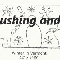 Winter In Vermont, pattern by Primitive Grace, 12" x 34 1/2"