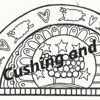 Wooly Girls Wow Large, pattern by Primitive Grace, 20 1/4" x 36"