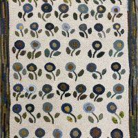 First Grade Flowers Large, pattern by Primitive Grace, 48" x 60"