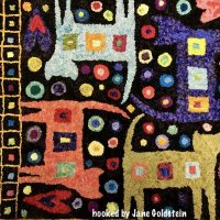 Hearty Cats Small, pattern by Primitive Grace, 24" x 36"