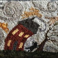 Windy Day Large, rug hooking pattern by Primitive Grace, 28" x 44"