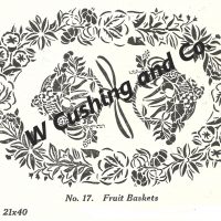 Fruit Baskets, 21" x 40", Ralph Burnham Pattern No. 17