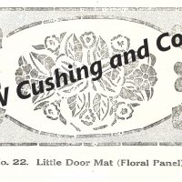 Little Door Mat with Floral Panel, 18" x 30", Ralph Burnham Pattern No. 22