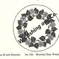 Morning Glory Wreath,  36" round, Ralph Burnham Pattern No. 3-R