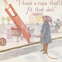 Window Shopper, 34 x 22, Vintage Postcard Pattern From Joan Moshimer's Studio