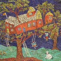 Treehouse, 34" x 48", A Sharon Smith Pattern