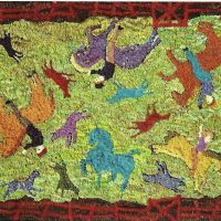 Horses and Hounds,  35" x 52", A Sharon Smith Pattern