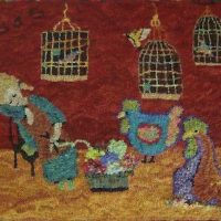 Napping Knitter, 24" x 30", A Sharon Smith Pattern