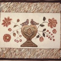 Wedding Rug, a Ruth Hall Pattern, H275,  30" x 44"