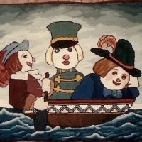 Three Men In A Tub, a Ruth Hall Pattern, H86,  34" x 48"