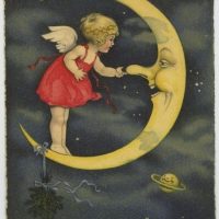 Bonne Annee. 25 x 16 1/2, Vintage Postcard Pattern From Joan Moshimer's Studio