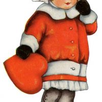 Valentine Cutie, 36 x 24, Vintage Postcard Pattern From Joan Moshimer's Studio