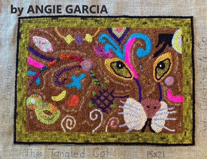 Tangled Cat, by P Is For Primitive Pattern 15" x 21" - Image 3