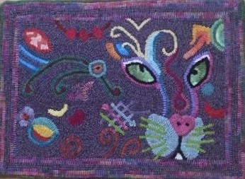 Tangled Cat, by P Is For Primitive Pattern 15" x 21" - Image 2