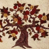 Old Apple Tree, Joan Moshimer Pattern, 25" x 43.5"  M364.  Half Round
