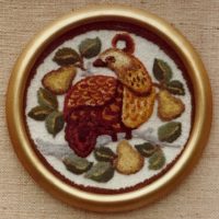 Partridge Circle, 8" round by Joan Moshimer, MT17