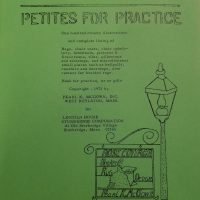 Booklet - Petites for Practice by Pearl K McGown