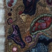 Cat Bird Magdalena Style Rug, by P is for Primitive, 13 x 56