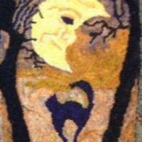 All Hallow's Eve - Cat on The Fence - P is for Primitive Pattern