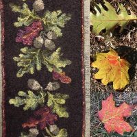 Acorn and Oak Leaf Fall Runner, Joan Moshimer Studio Pattern 10" x 32"