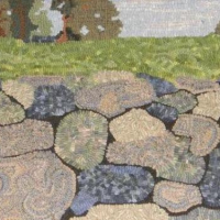 Rock Wall, by P is For Primitive, 20 x 16