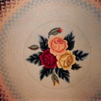 Sweetheart Roses, a Ruth Hall Pattern,  15" round , HCS 303