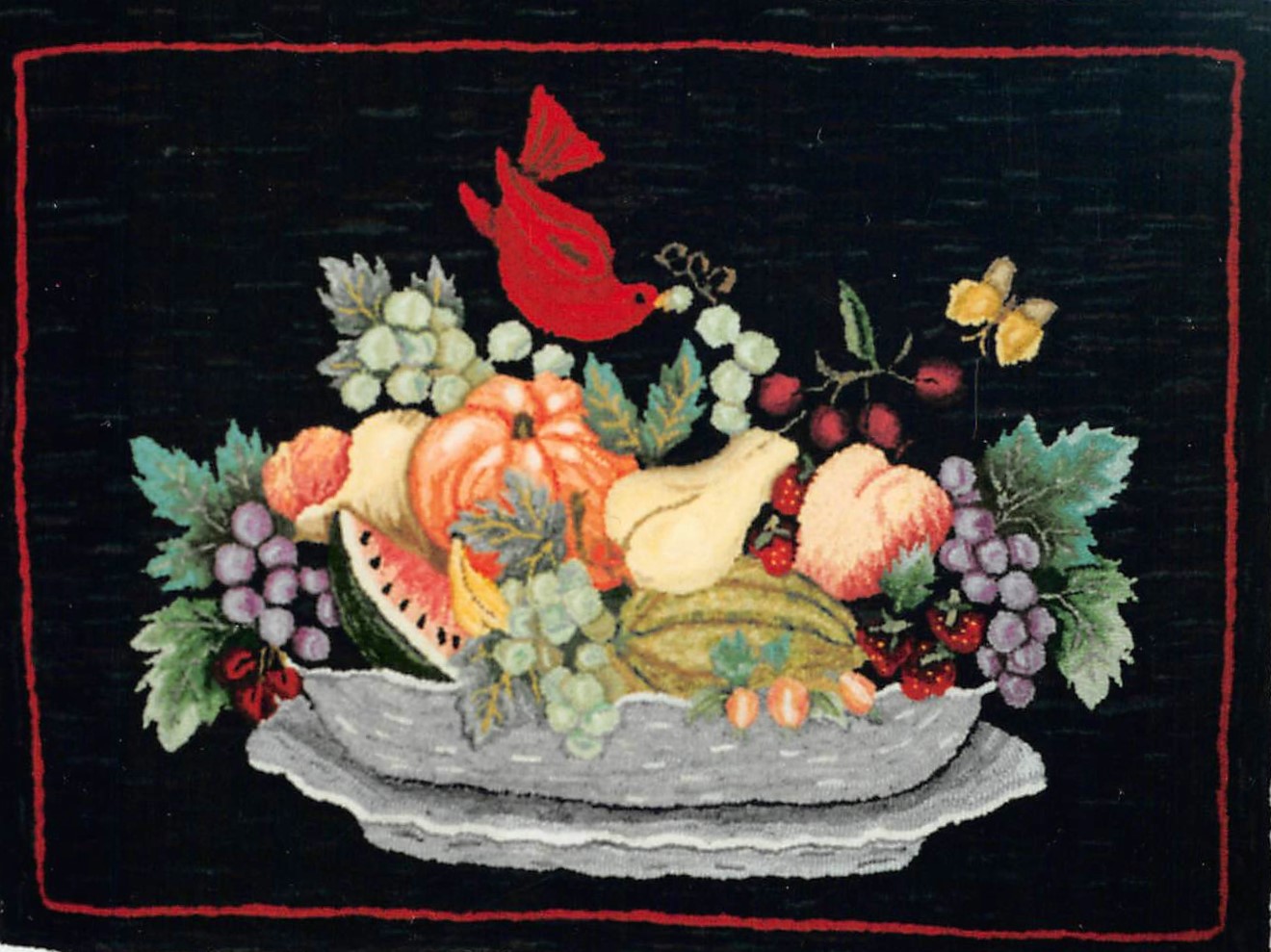 Fruit Bowl Primitive, M 82, Joan Moshimer Pattern, 28" x 37"