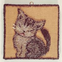 Cat OSV T47B, Pearl McGown Pattern 7"x 7"