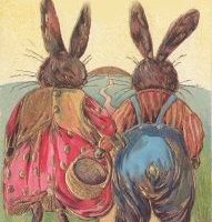 Jack and Jill Vintage Postcard Pattern WITHOUT Words!  20 x 32