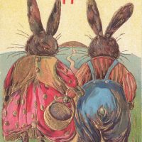 Jack and Jill Vintage Postcard Pattern WITH Words!  20 x 32